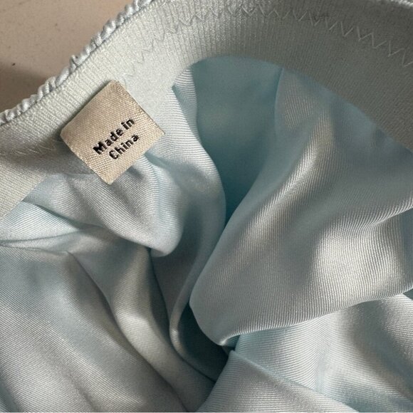 Vince Crushed Pleat Sky Light Blue Elastic Waist Comfy Shorts XL - Picture 6 of 13